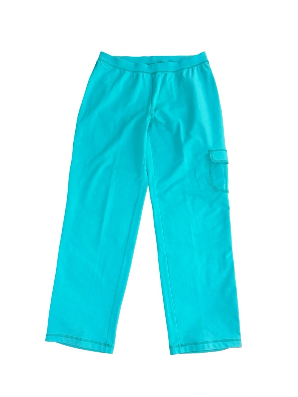 Weekendz by Chico’s Turquoise Pull-On Cargo Pants Women’s Loungewear Size 1